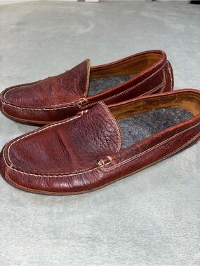 Duluth Trading Co Men's Bison Leather Driving Moccasins Size 11.5